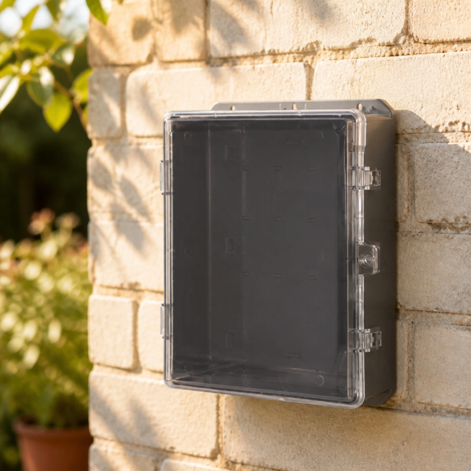 Enclosure Flame-Retardant Hinged Electrical Enclosure with Latches Junction Box with Hinged Cover UL94 V-0 for Electricians