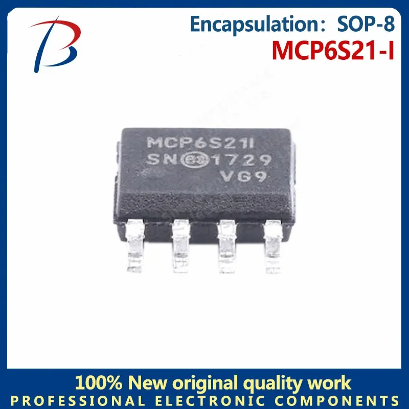 5PCS MCP6S21-I pacchetto SOP-8 chip amplificatore operazionale buffer schermo MCP6S21I