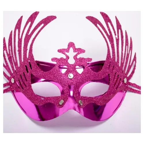 Sable Deer Model Fuchsia Color Venetian Christmas Party Mask