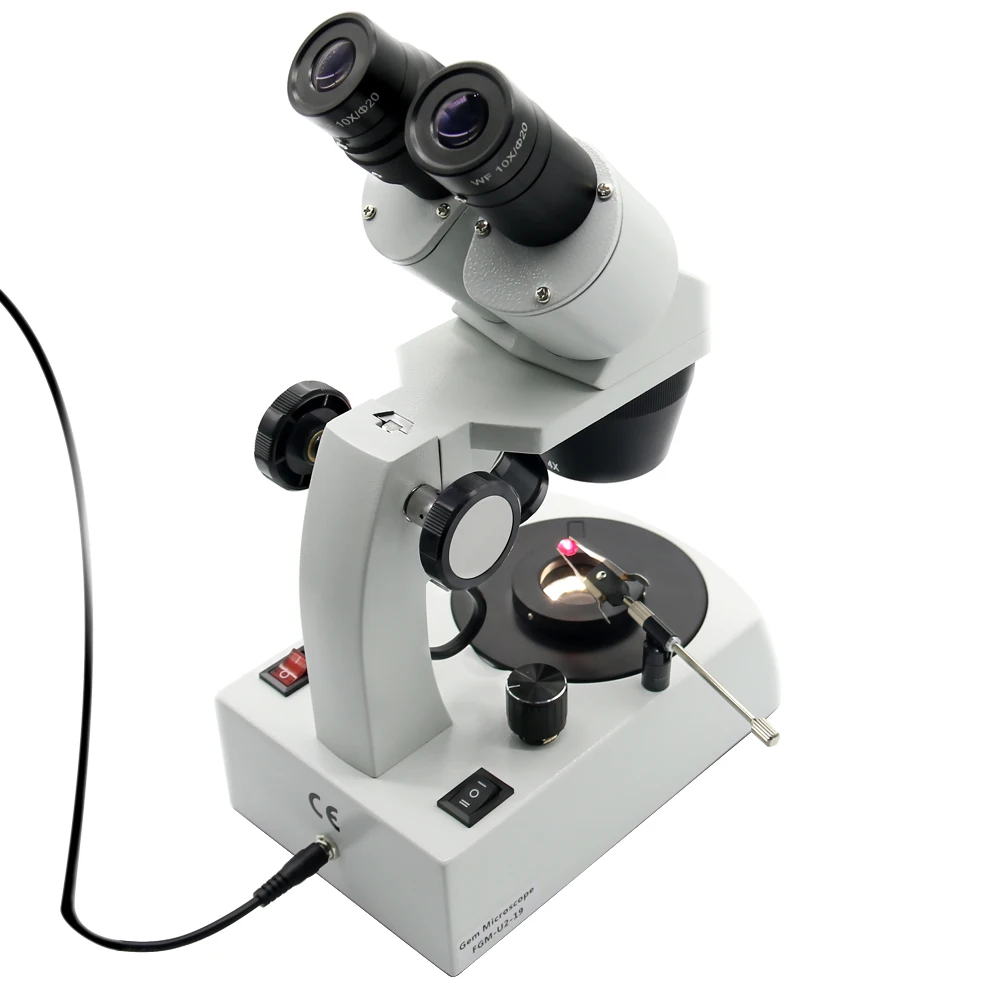 Professional high-quality 2nd generation straight-arm gem microscope with F19 binocular lens