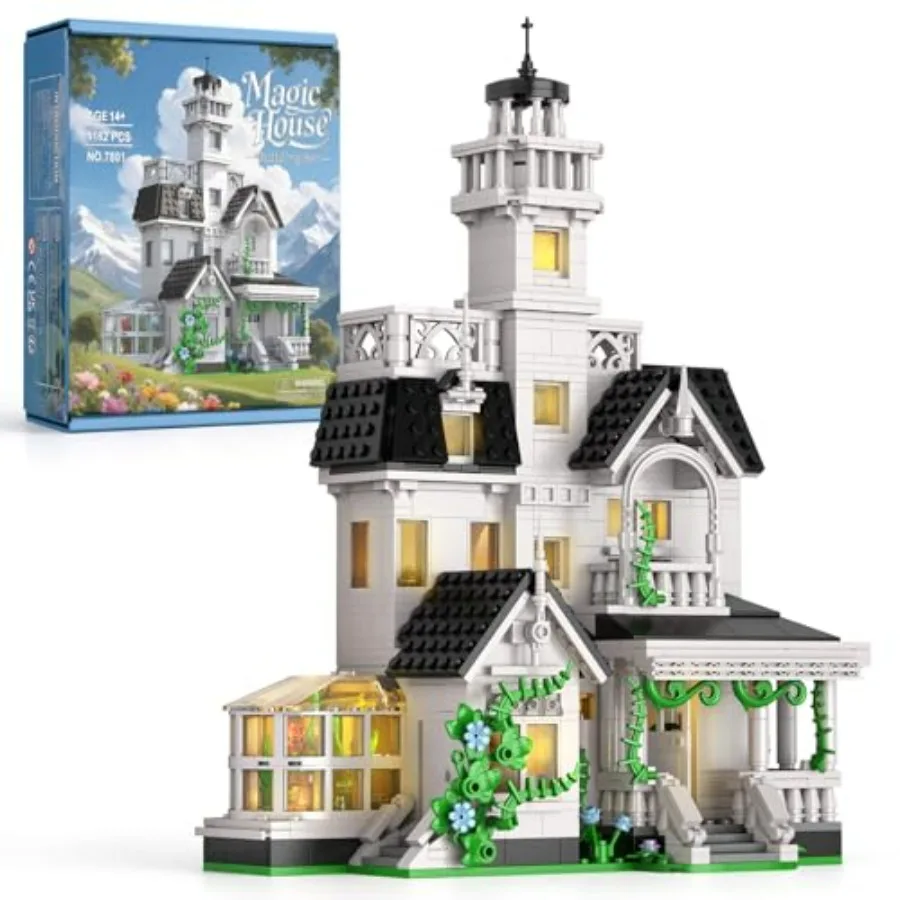 

Magic House Building Set Owens House Building Blocks with LED Light Architecture Decor Model Kit Gifts for Adults Teens Age 14+