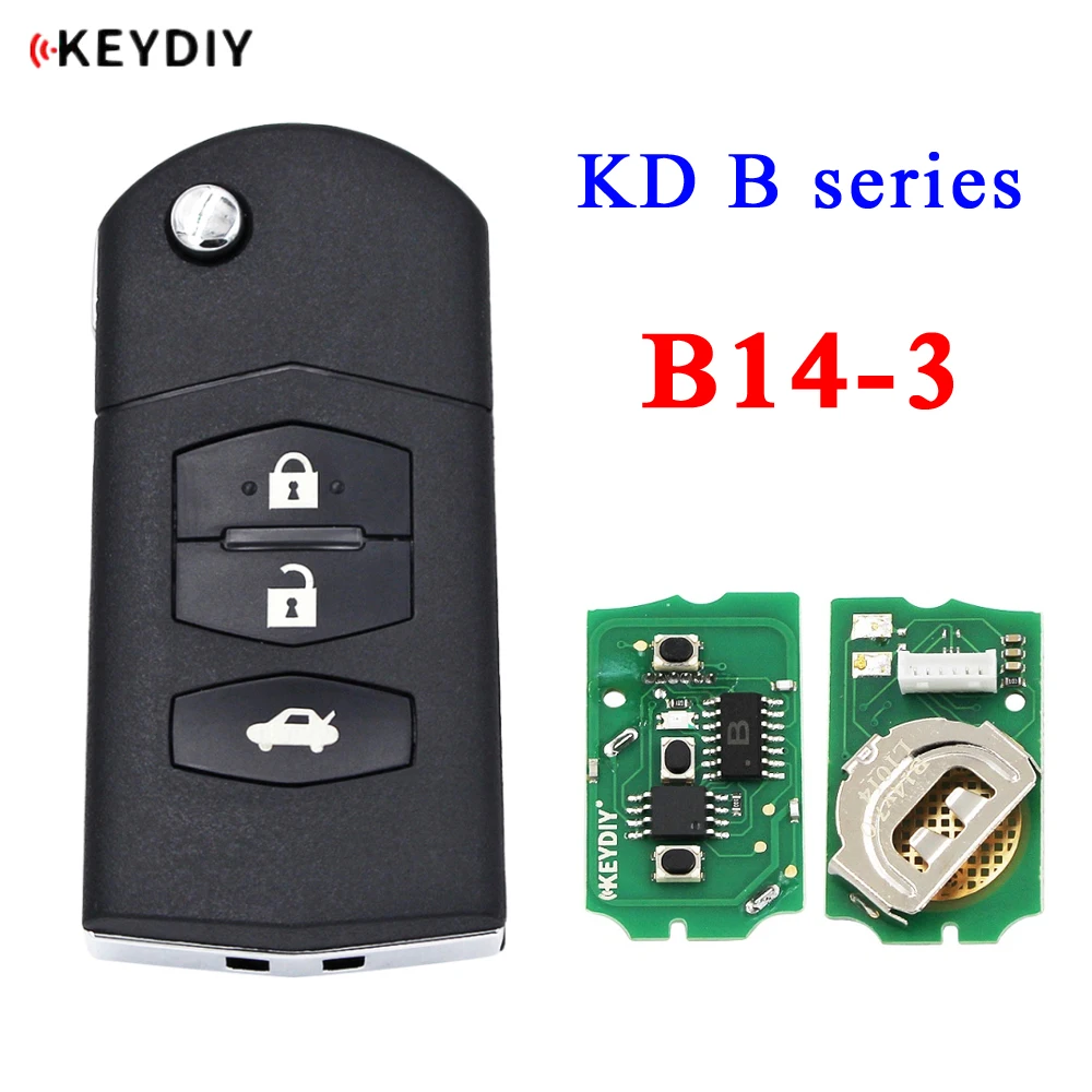 

KEYDIY B series B14-3 3-кнопочный универсальный пульт дистанционного управления KD для KD-MAX KD900 KD900 + URG200 KD-X2 Mini KD для Mazda Style