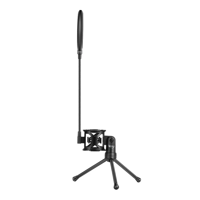 E56B Microphone Tripod Adjustable Height Shockproof and Windproof for Podcast Recording Studio Desktop Microphone Holder