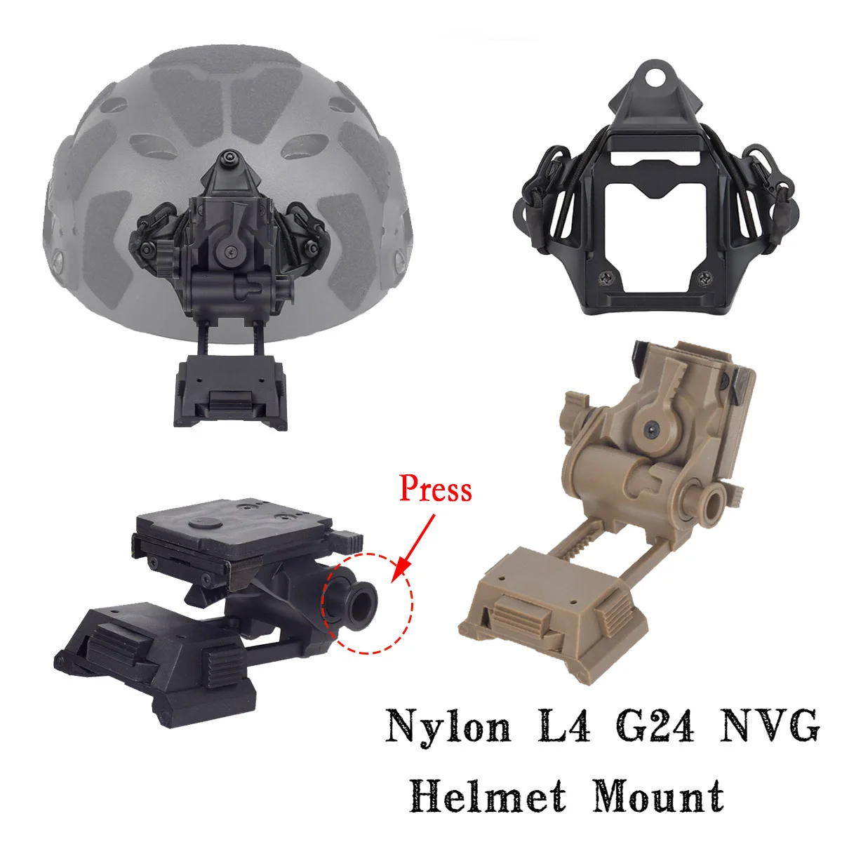 

Tactical L4 G24 Helmet Stand Base Shroud Three-Hole NVG Mount Adapter Night Vision Device Bracket FAST MICH Helmet Accessories