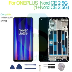 For ONEPLUS Nord CE 2 5G Screen Display Replacement 2400*1080 IV2201 1+Nord CE 2 5G LCD Touch Digitizer