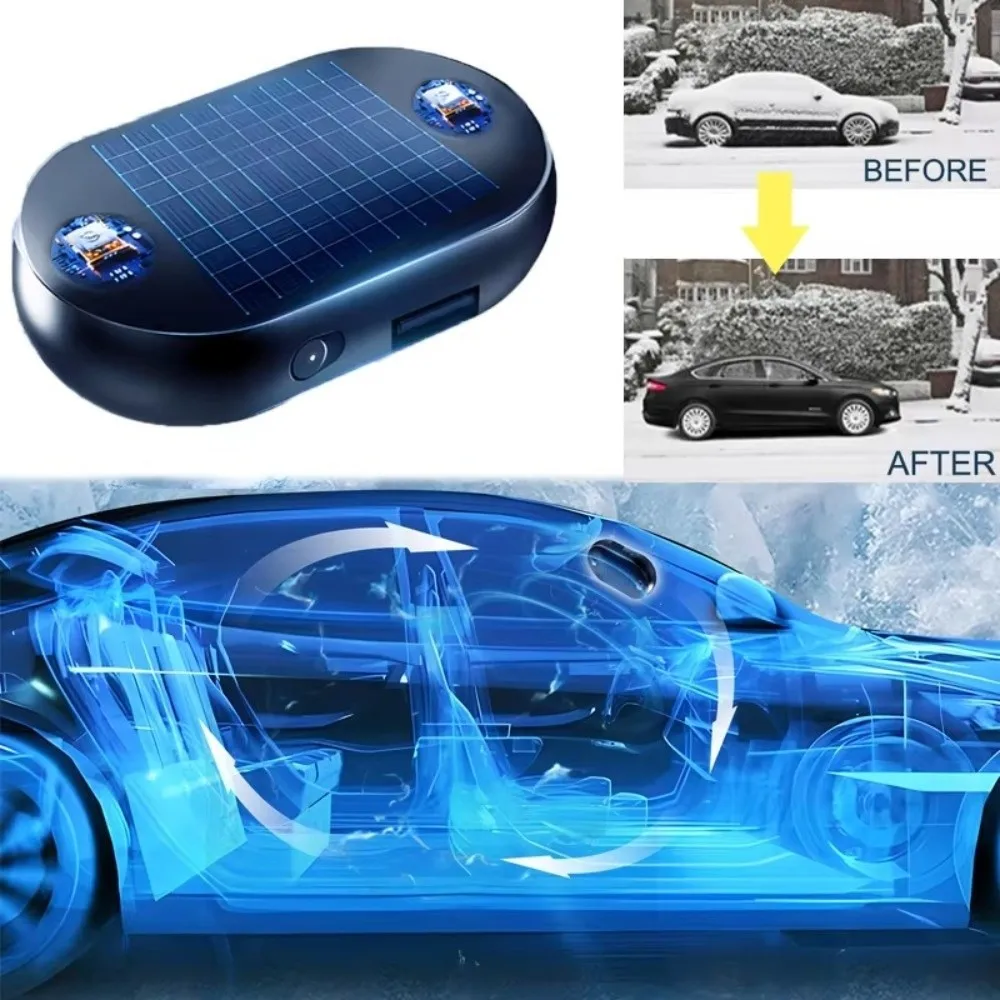 Ice and Snow Removal Anti-ice Snow Remover Instrument Defrosting Defogging Car Snow Removal Device Fast Efficient Solar Powered