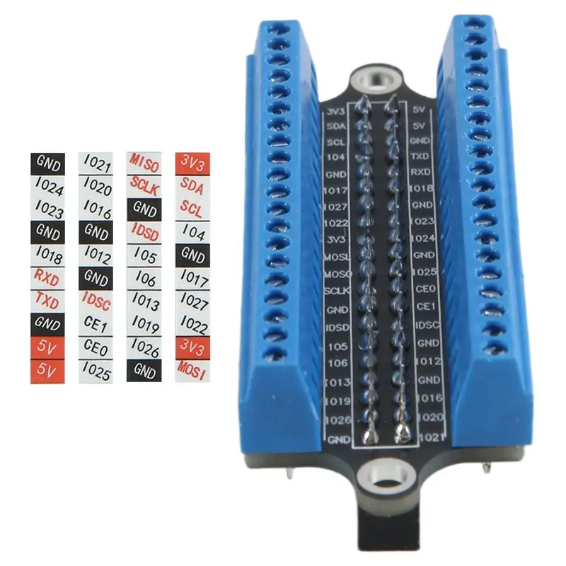 AT82-GPIO Screw Terminal Board 40P Pin Lead-Out Sticker Acrylic Plate Forraspberry Pi A