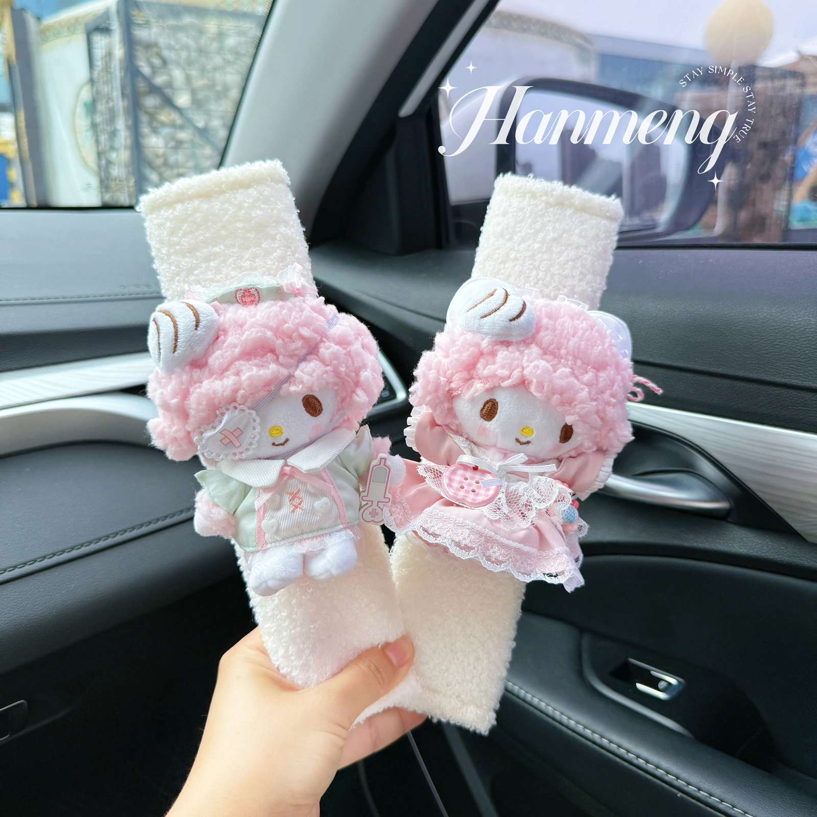

Car Seat Belt Shoulder Protector Hello Kitty Cute Lamb Interior Decoration Car Shoulder Protector Universal