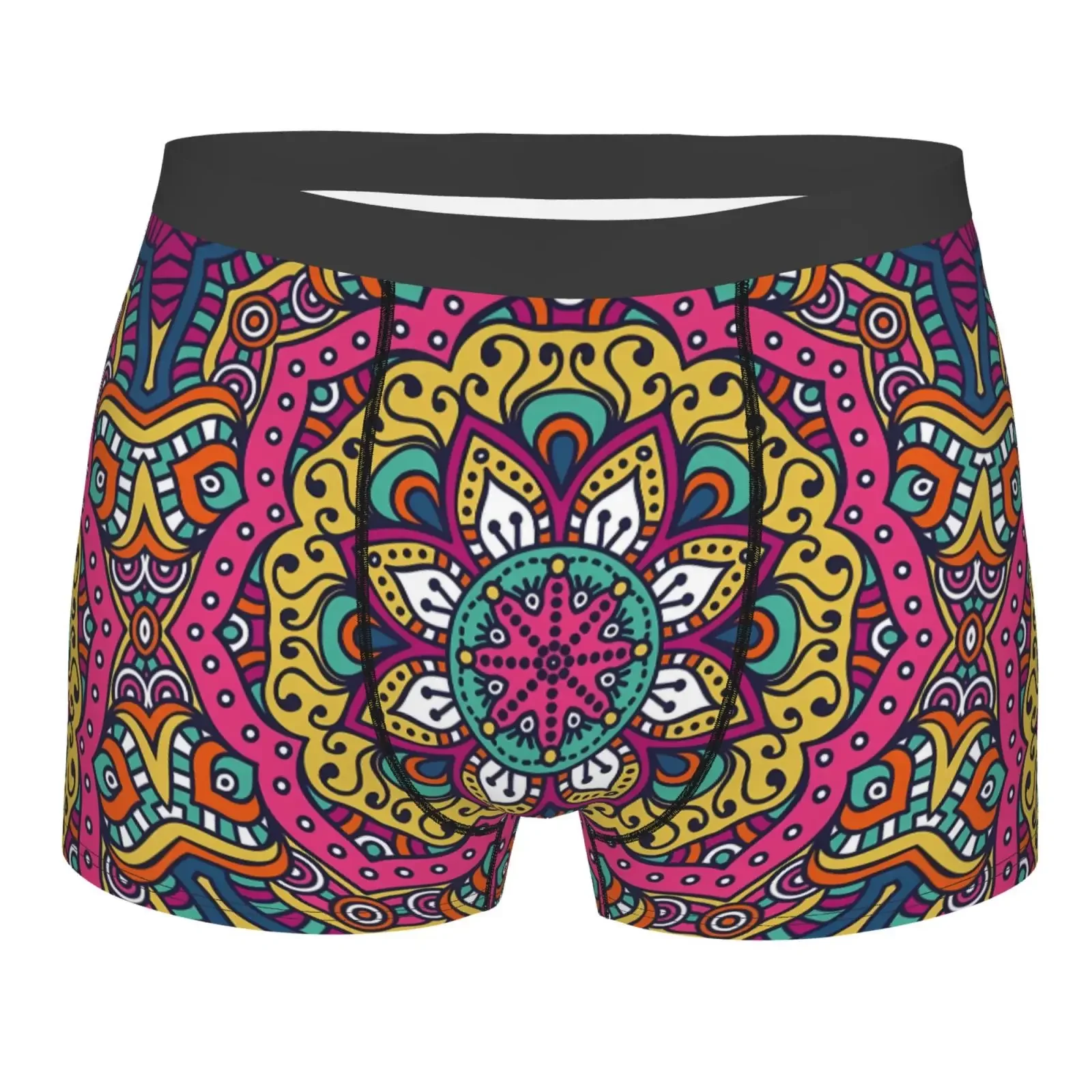 Mandala Purple Print Men's Underwear Healthy Soft Comfortable High-Quality Men's Briefs Stylish Trendy Casual Sports Panties