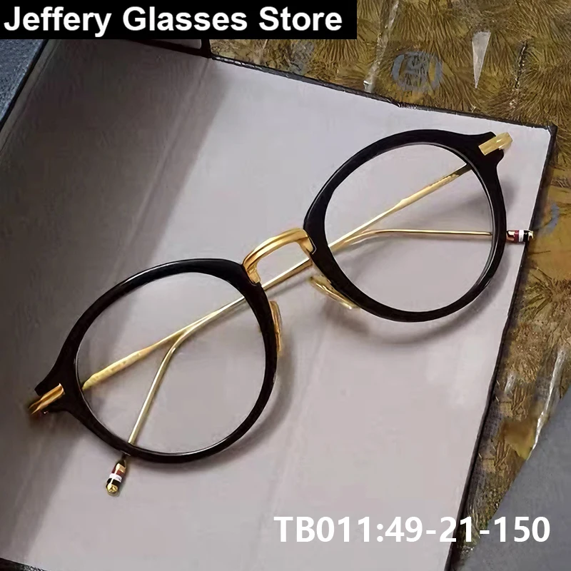 

Новейшие овальные круглые мужские очки в стиле ретро, модные сверхлегкие женские очки из титанового сплава, классические винтажные дизайнерские очки