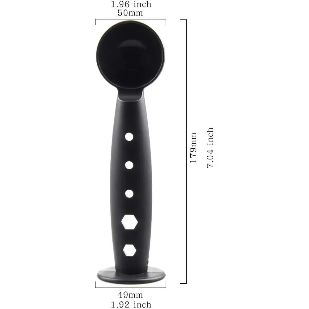 Multi-functional Coffee Tamper with 10g Measure Spoon, 49mm Flat Base for Barista Precision