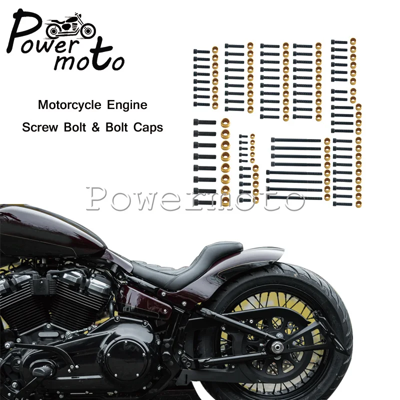 Engine Rocker Box Primary Transmission And Master Cylinder Screw Bolt&Bolt Caps For Harley M8 Softail 2018-2025 Touring 2017-25