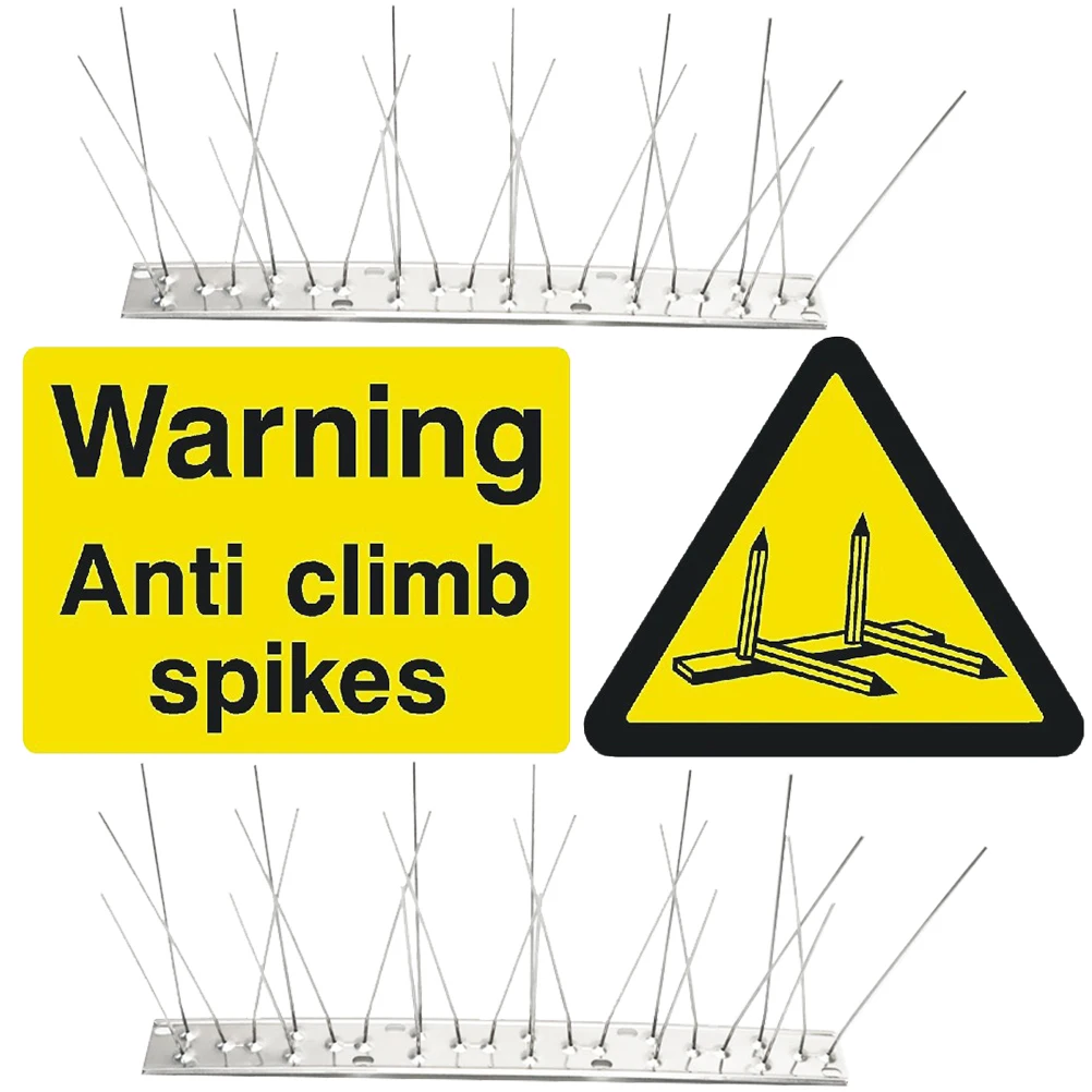 

24 Spikes 25CM Stainless Steel Anti Bird Spike Heavy Duty Netting Pigeon Repellent Fence Garden Protection Non Nesting Practical