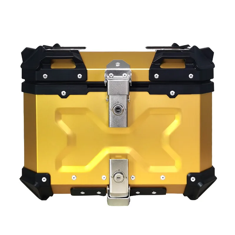 Motorcycle aluminum alloy tailbox oblique angle 45L large capacity waterproof and anti-theft multi-model universal tailbox