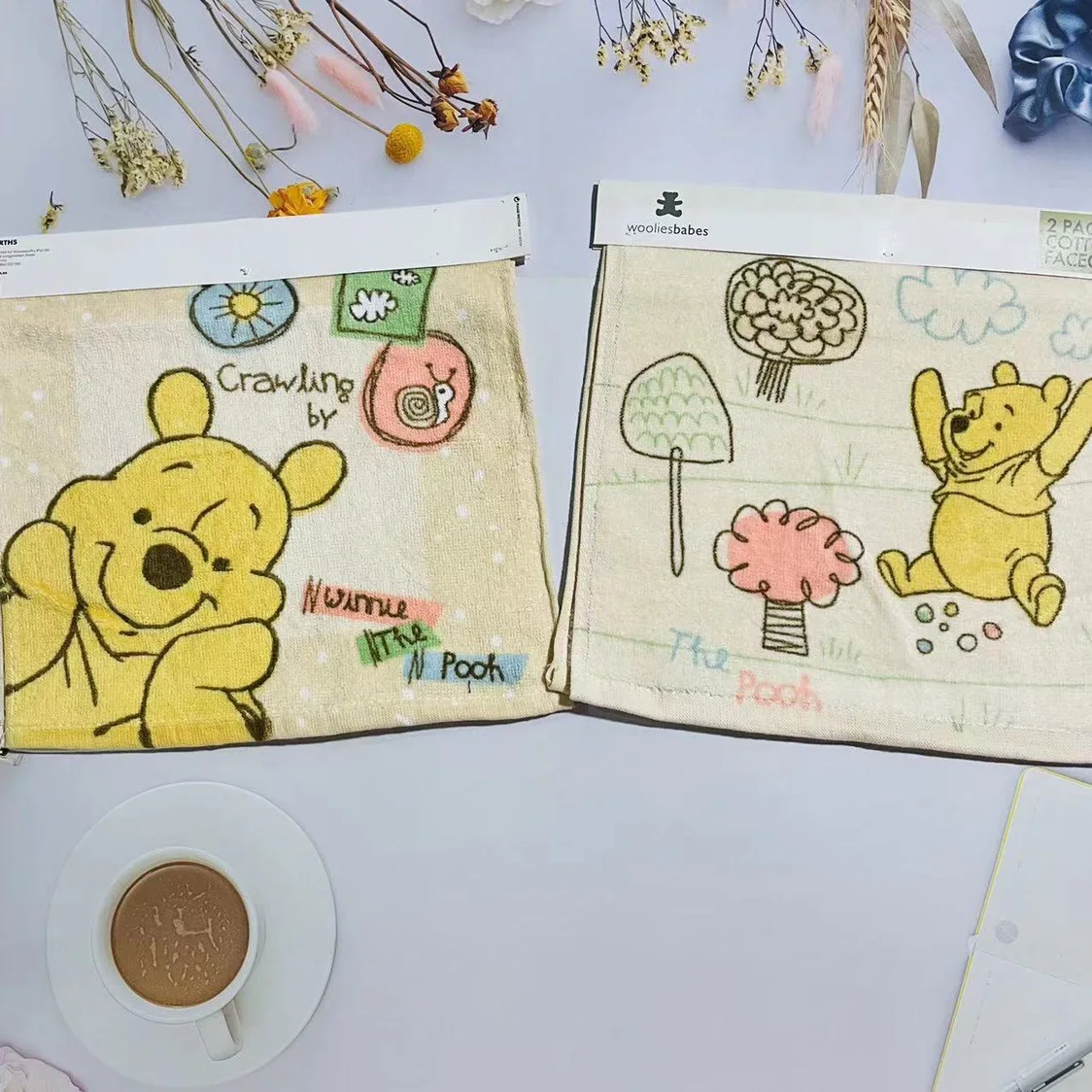 Miniso 30*30 センチメートル漫画パターン男の子と女の子のための家庭用洗濯タオル純綿ハンドワイプ