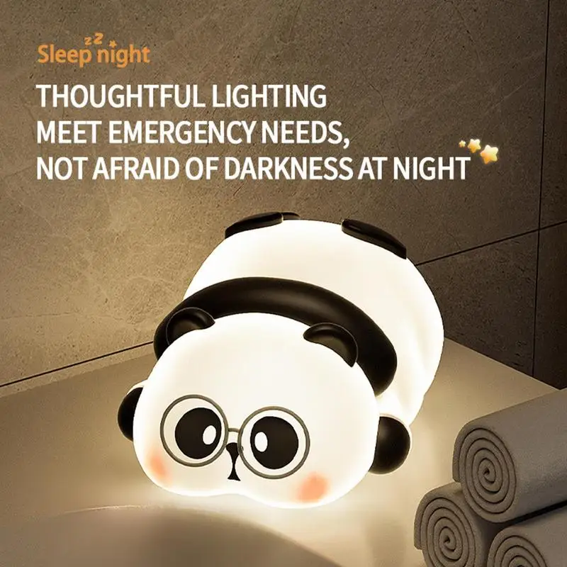 

Night Light For Kids Touch Sensor Panda Nightstand Light USB Charging Bedroom Night Light Ambient Night Light For Kid Room