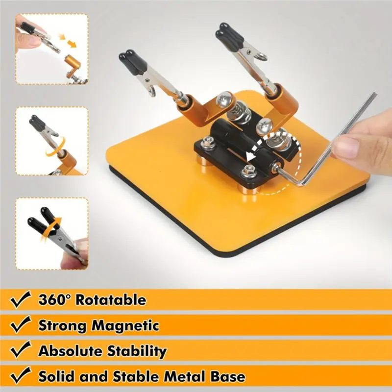 LDHL Flexible Metal Electronic Repair Assembly Tool DIY Magnetic Helping Hands Welding Third Hand