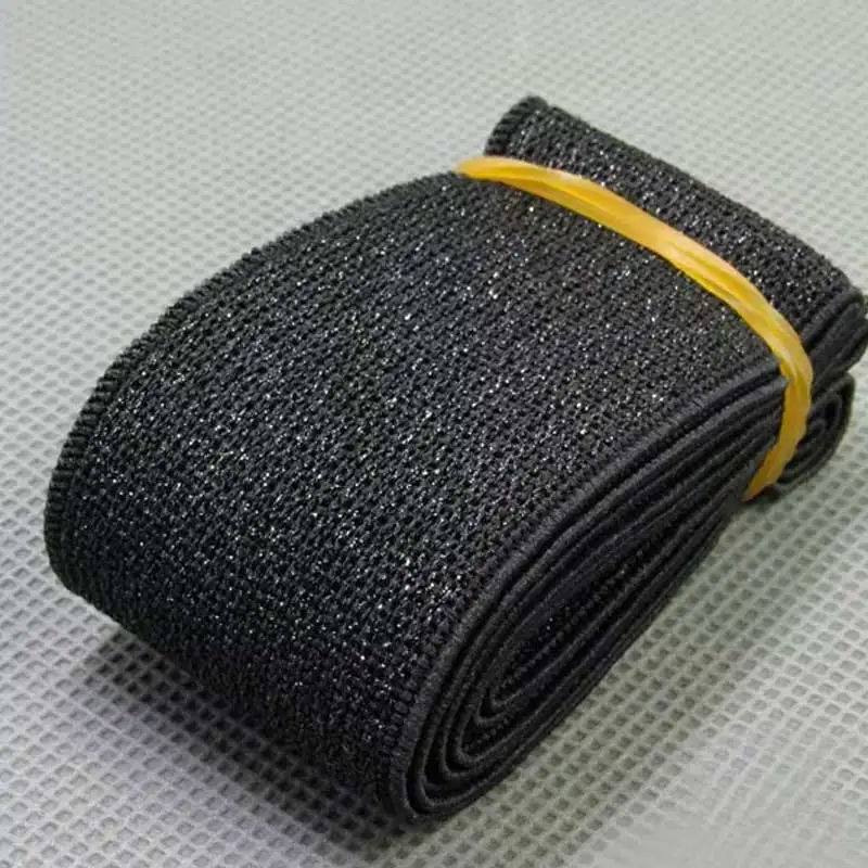 High quality gold and silver wire rubber band / wide and thick elastic band belt with 2.5-6cm accessories