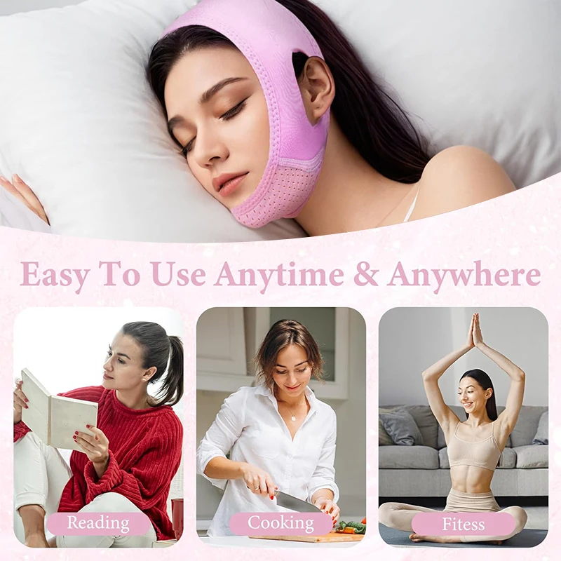 ضمادة تنحيف الوجه على شكل حرف V، استرخاء، رفع حزام الذقن المزدوج، شكل رفع يقلل من ربط ترقق الوجه، تدليك أنحل #5