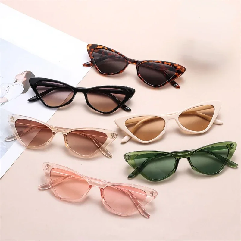 Vintage Small Frame Sunglasses Men Women Luxury Cat Eye Sun Glasses Unisex Retro UV400 Riding Driving Eyewear Outdoor Goggles