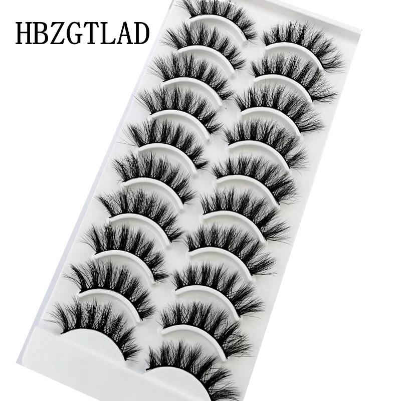 NEU 10 Paar Flauschige Künstliche Nerz-Wimpern Natürliche Lange Falsche Wimpernverlängerung Handgefertigte Volumen 3D Wimpern Make-up Faux Cils Cilios – Detail 23