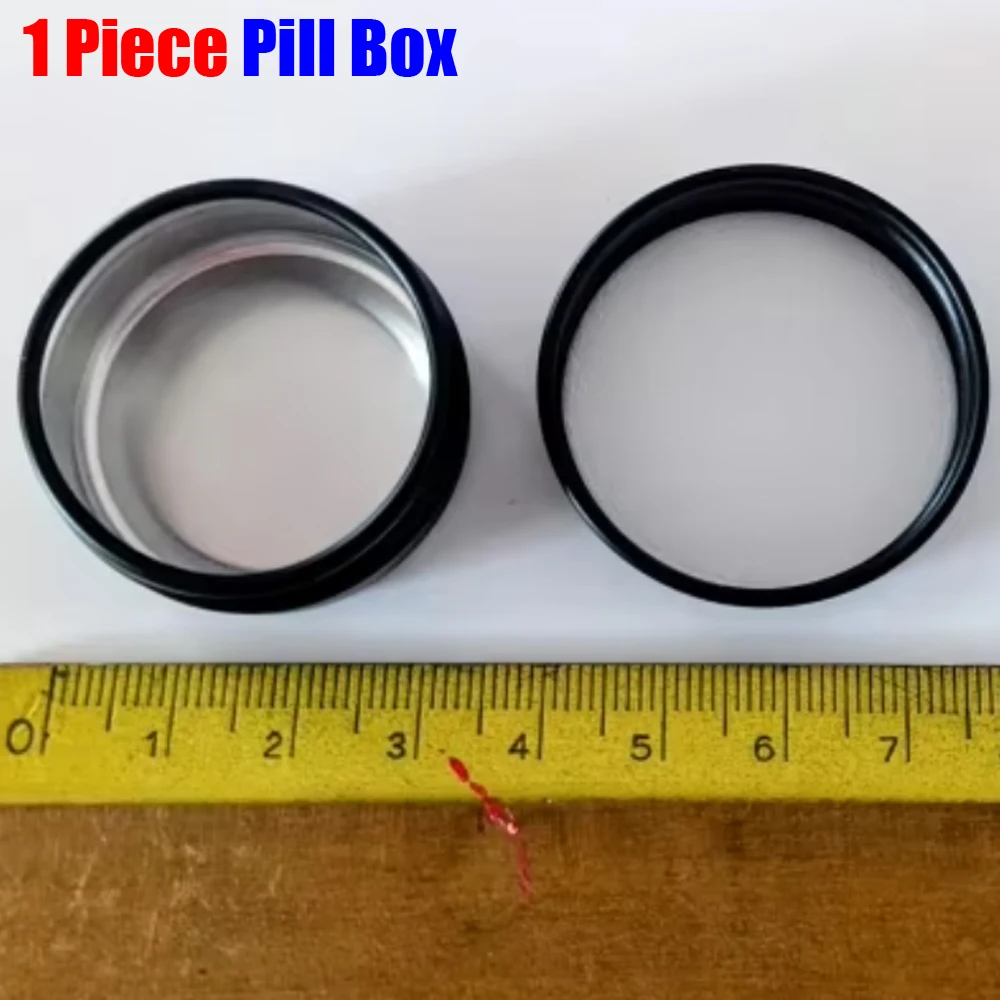 Mini Medicine Box Portable Black Light-proof Small Portable Aluminum Alloy Food Grade Packaging Sealed Small Box Does Not Rust