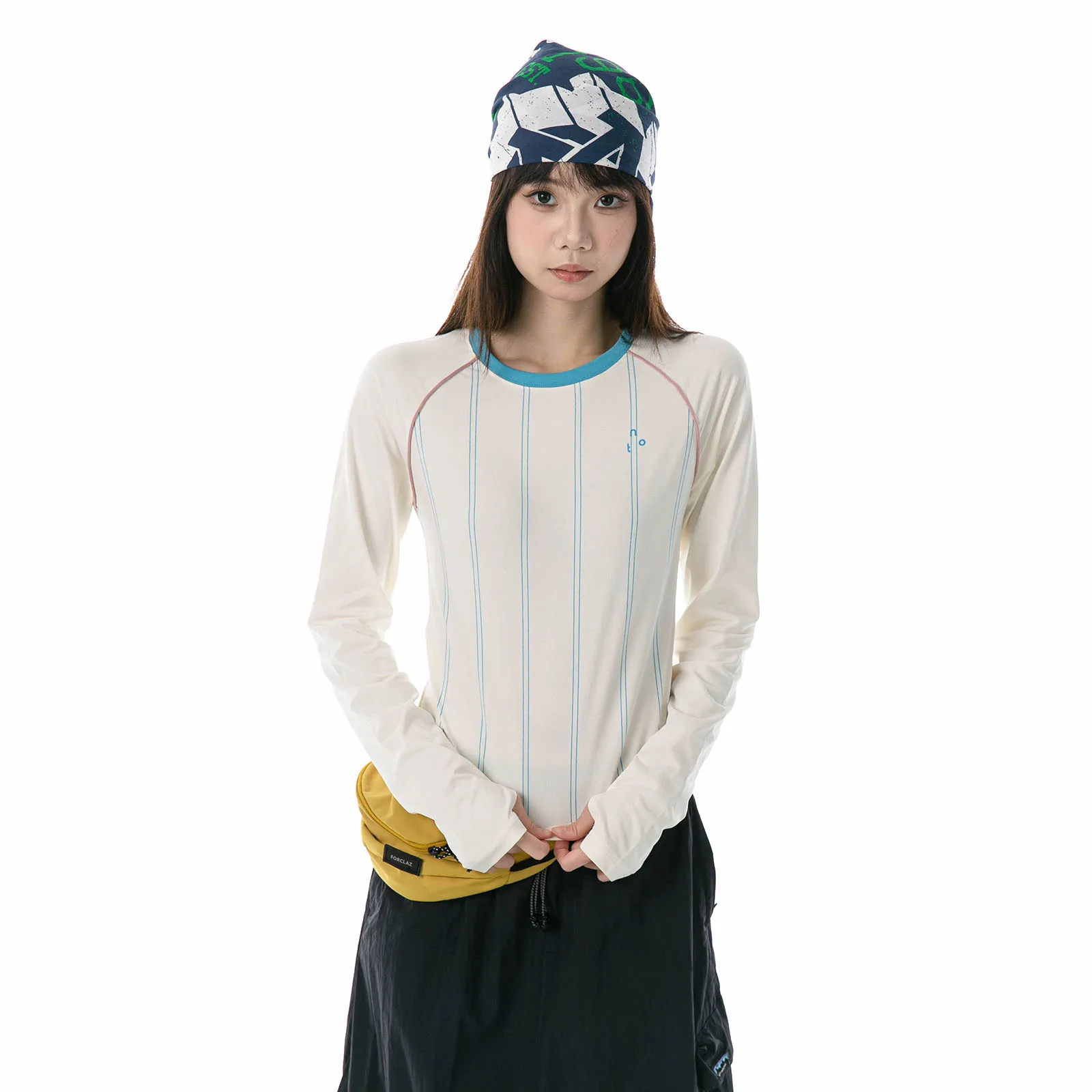 Outdoor Sport Long Sleeve T Shirt Women Cycling Hiking Quick Dry Slim Stripe T-shirt Hot Girl Y2k Streetwear City Walk Tshirt