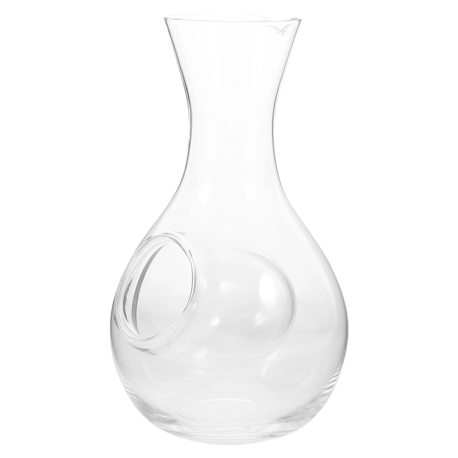 Glass Cold Sake Decanter 400Ml Wine Carafe with Ice Cavity for Parties Gatherings Single Serve Wine Decanter Small Glass Jug