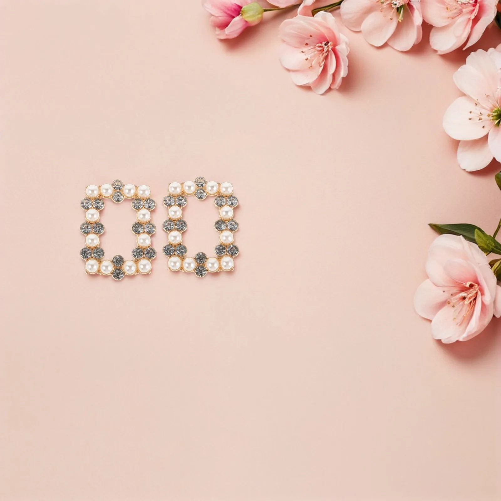 

1 Pair Women Crystal Rhinestone Shoe Clips Faux Pearl Sparkling Buckles Wedding Bridal Charms High Heel Decorative Accessories