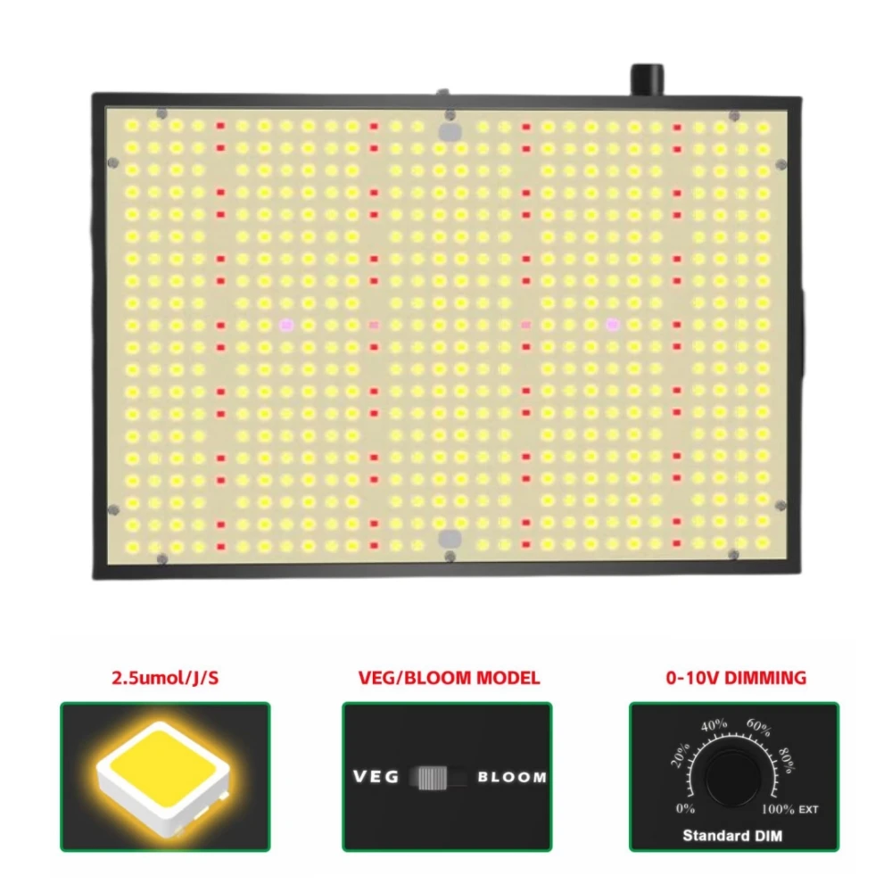 EXW светодиодный Grow светильник 200W для комнатных растений, полный спектр, запуск семян, раньше семян