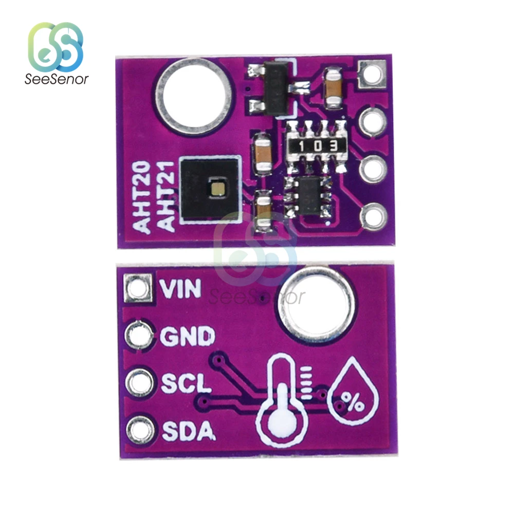 AHT20 AHT21ความแม่นยำสูงดิจิตอลความชื้นและอุณหภูมิ Sensor โมดูลวัด I2C การสื่อสาร