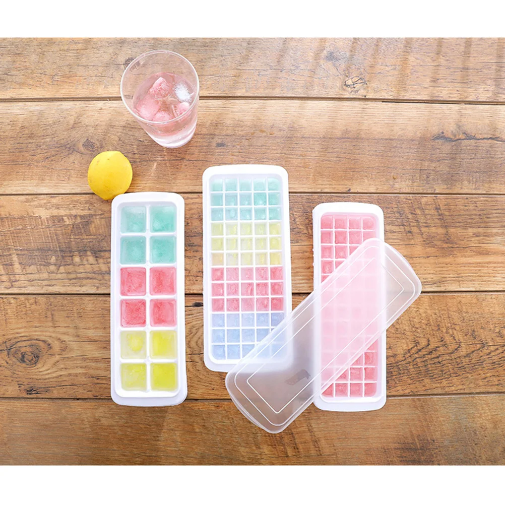 

48 Grids Plastic Block Mold Household Premium Ice Maker For Drinks Popsicles Snacks Fun Freezer Storage Easy Stack White