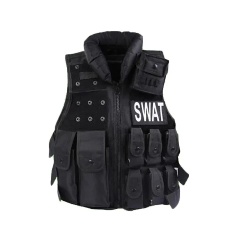 Carnevale di Halloween Bambini Cosplay Polizia Gilet antiproiettile Casco di sicurezza Occhiali per bambini Altezza 110 cm-150 cm PA8491