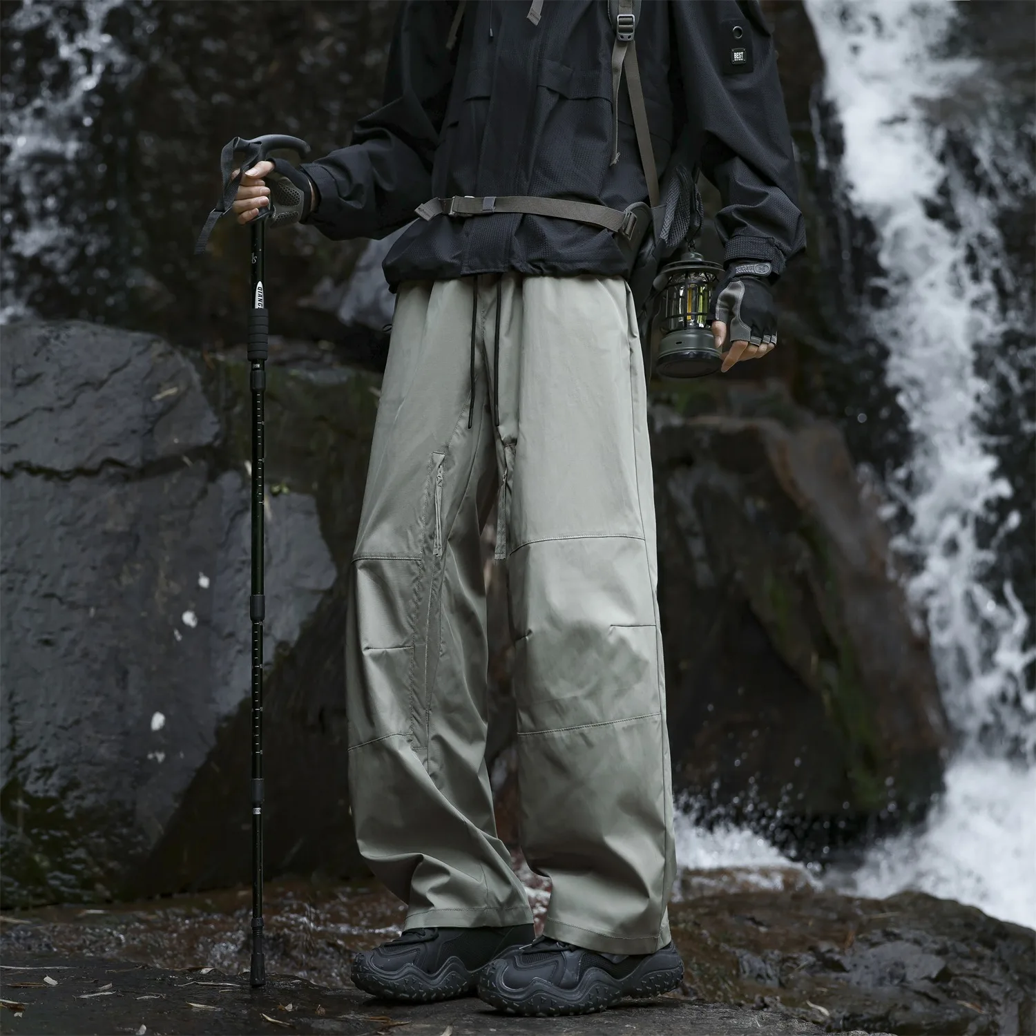 

Мужские рабочие брюки для парашютистов, свободные, прямого кроя, весенне-осенние, функциональные, с элементами пэчворка, спортивные, повседневные