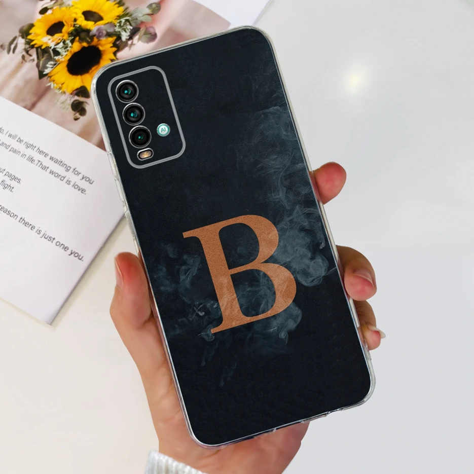 For Xiaomi Redmi 9T Case Luxury Letters Cover Clear Silicone Phone Case For Xiaomi Redmi 9T Redmi9T Back Cover 6.53\'\' Soft Shell