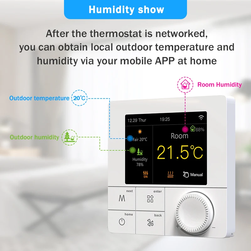 Tuya Wifi Heating Thermostat Smart Thermostat Gas Boiler UnderFloor Heating  Digital Temperature Controller Alexa Google Home