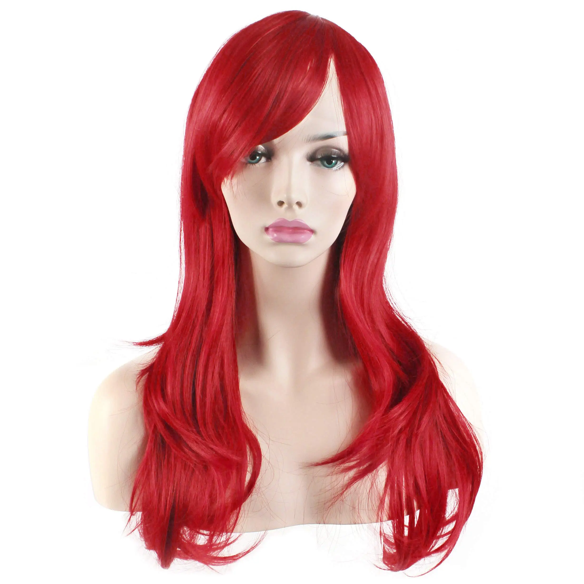 Parrucca sintetica alla moda da 28 pollici, capelli ricci ondulati lunghi, parrucca cosplay di ruolo di Halloween, parrucca di seta quotidiana ad alta temperatura