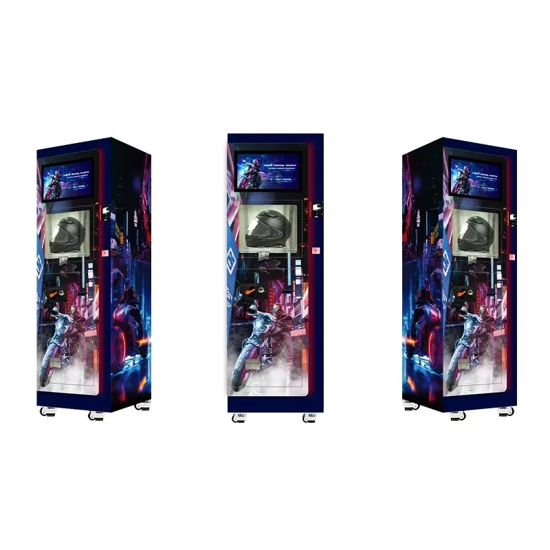 Intelligent Self Service Helmet Vending Machine Automatic Cleaning High Temp Steam Disinfection For Two Wheel Helmets