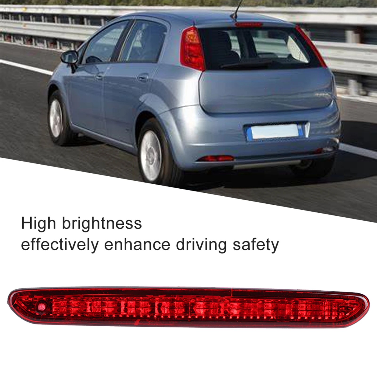 

51722247 Высокоустановленный дополнительный стоп-сигнал 51722247 для Fiat Punto Grande 2012-2019, третий стоп-сигнал, дополнительные стоп-лампы