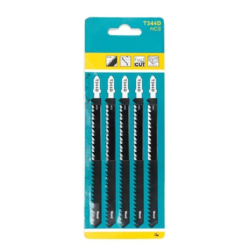 T-Shank Jigsaw Blades T344D HCS for Cutting Thick Construction Timber Softwood Chipboard Core Plywood Woodworking Tool 