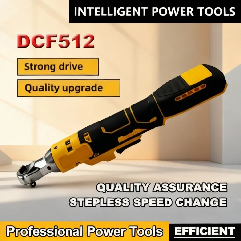 

Cordless 1/2 Inch Brushless Right Angle Ratchet Wrench LED Elec Driver Adjustable Speed 20V Power Tool for Auto Repair Workshop