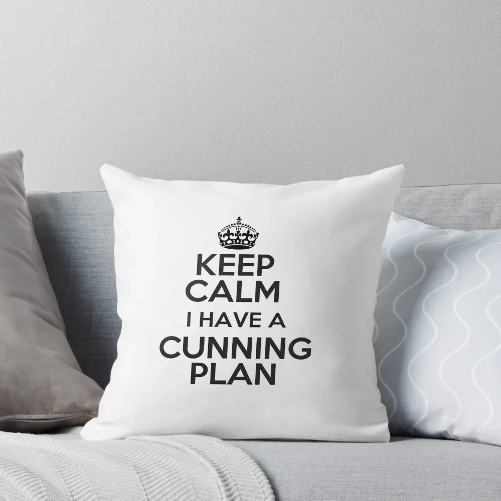 

Keep Calm - I Have A Cunning Plan Throw Pillow Cusions Cover Custom Cushion pillows decor home Cushions Home Decor Pillow