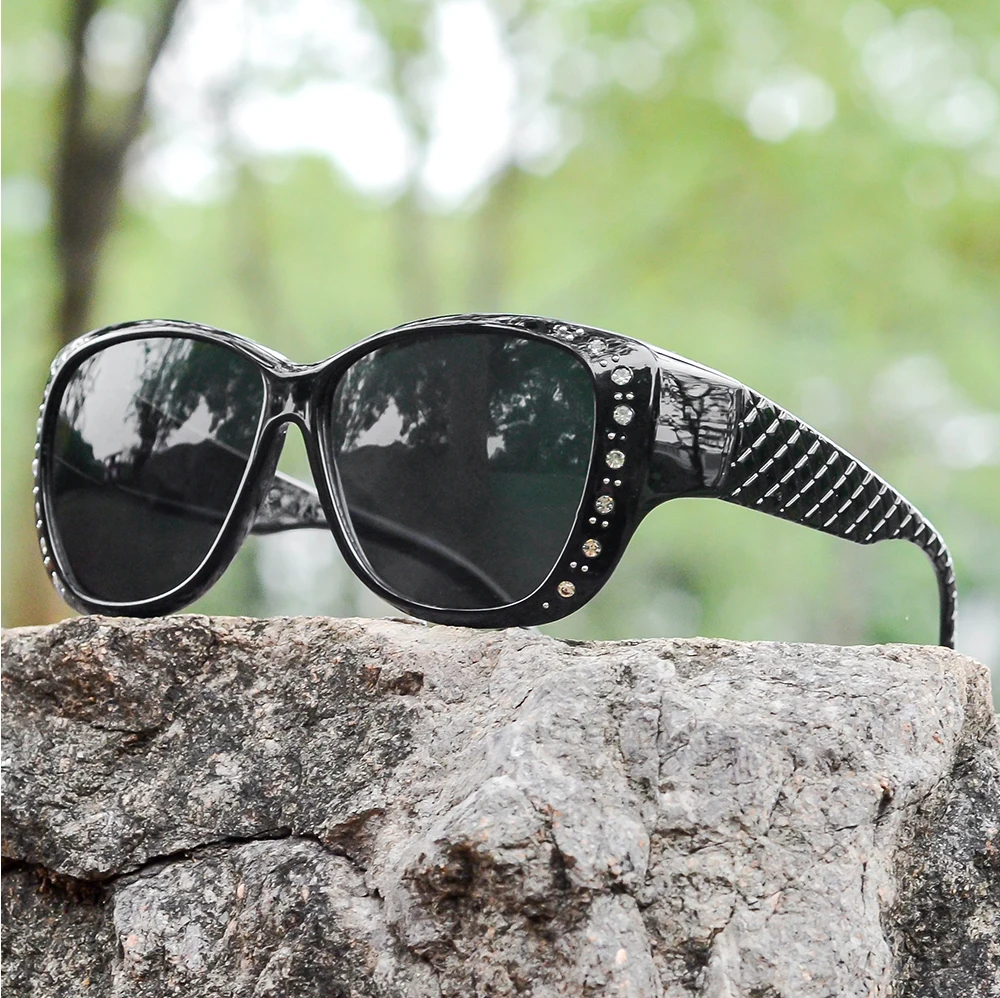 CRIXALIS Fit Over Cover Brillen Multifunktions-Sonnenbrille Damen Übergroße Fahrbrille Sonnenbrille UV-Schutz – Detail 1