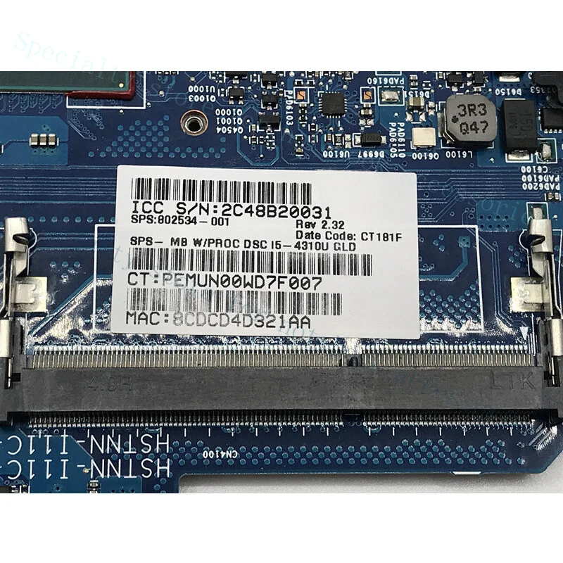 A+ For HP 840 G1 Motherboard I5-4310U 802534-001 6050A2559101-MB-A03