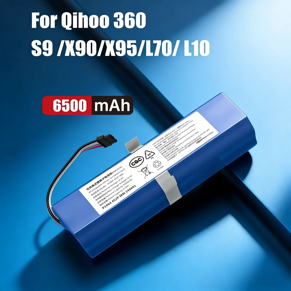 14.4V 6500mAh 4S2P for Eufy Robovac L70 L10 Hybrid T2190 Qihoo 360 S9 X95 X90 Robot Vacuum Cleaner Battery Replacement