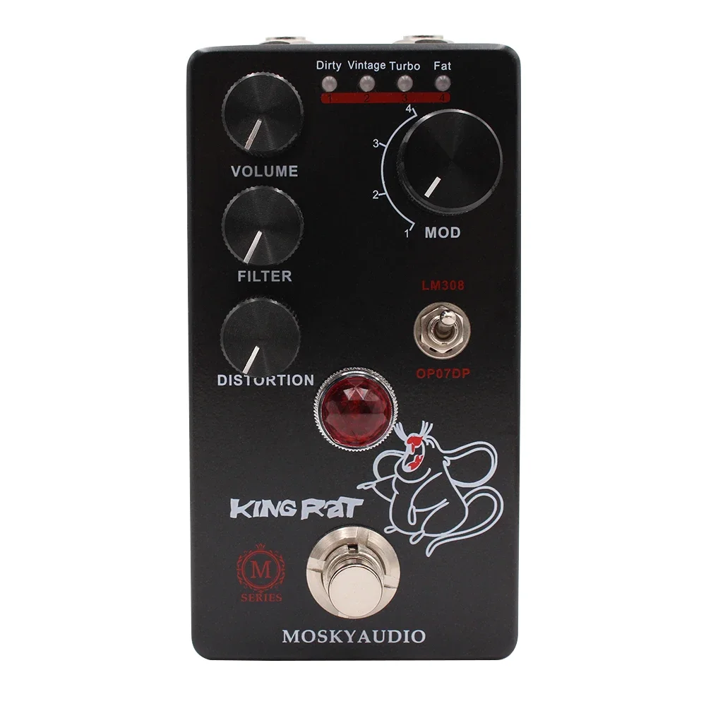 

MOSKYAUDIO-KING RAT Guitar Effects Pedal Distortion, True bypass Circuit, Guitar Processor Accessories, New