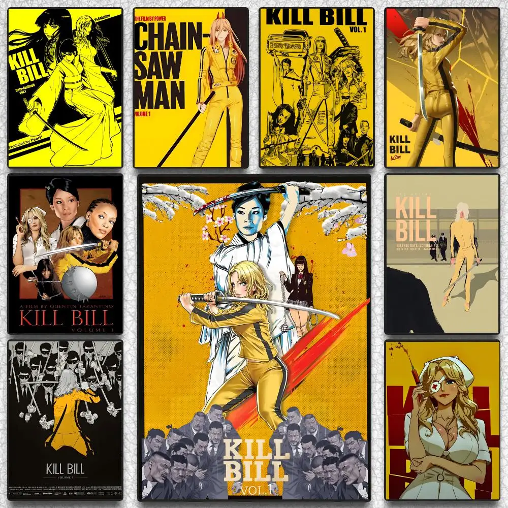 Movie K-Kill Bill Poster Self-adhesive Advanced Aesthetic Printing Paper Wall Art for Living Room Home Decor