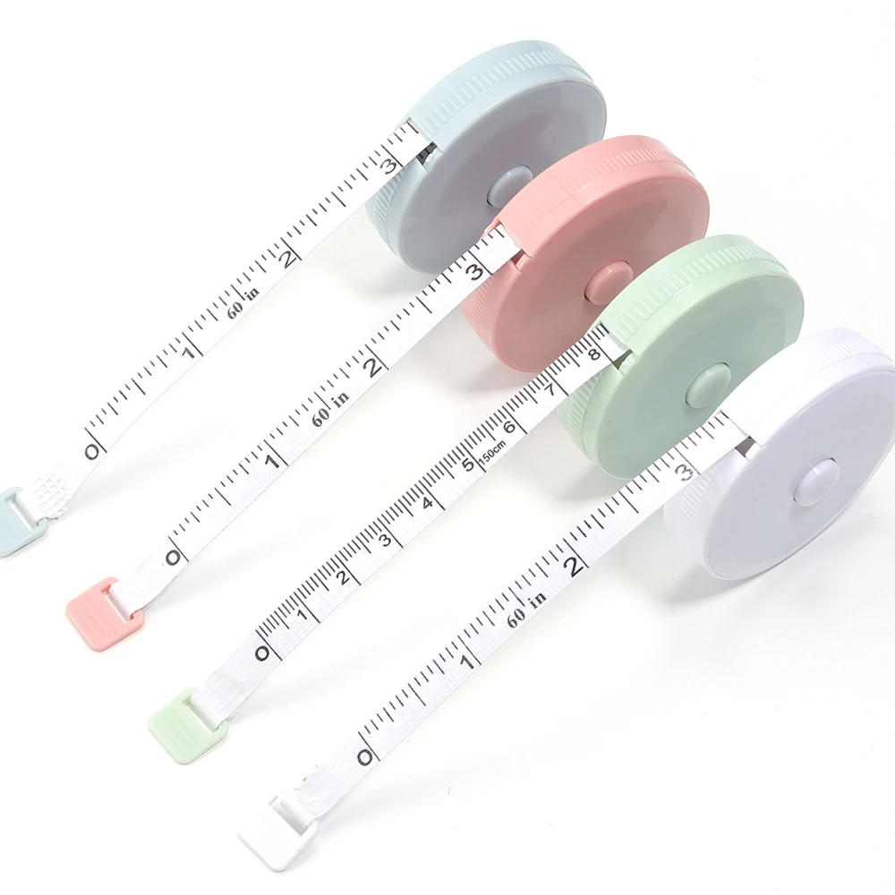 1.5Meter Soft Tape Measure Scale Body Sewing Flexible Tailor Ruler Centimeter Inch Portable Retractable Self-Lock Measuring Tape