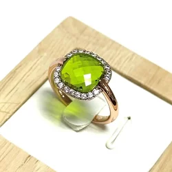 1cm Nudo Ring for Women Inlay Zircon With Blue Topaz Perfume Bottle Shape Elegant Fashion Jewelry