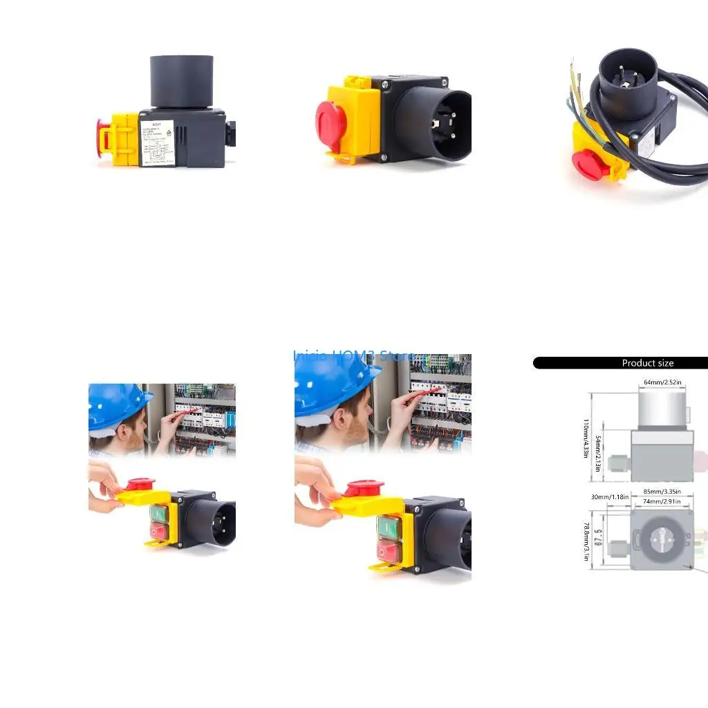 A5YD Safe Operate 250V 16A Electromagnetic Push Button Switches Electromagnetic Control switches Suitable for Loging Splitters